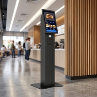 Nuevo Diseño de Kiosco de Autoservicio con Pantalla Táctil Android 14 de 23.8 Pulgadas, Kiosco de Pedidos con Tablet de Pie, NFC y MSR