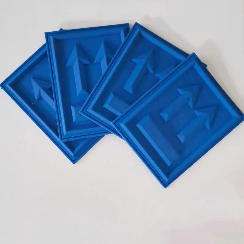 Patch karet PVC lembut 3D Logo nama timbul kustom biru desain baru untuk Baju