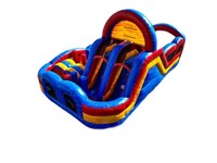 Pista de Obstáculos Inflable Retro Colorida, Equipo de Juego para Niños de PVC Resistente para Alquiler al Aire Libre, Modelo Divertido para Brincar