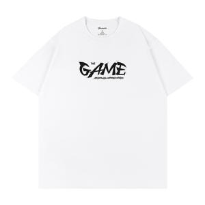Camiseta de algodón blanca unisex The Game Q118 con estampado sencillo, transpirable, de corte holgado, informal - Product Image 5