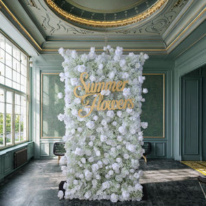 Decoración de Pared Floral Elegante de Alta Calidad para Bodas, Pared Floral de Flores de Seda - Product Image 1