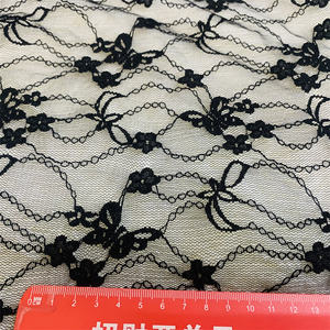 <span class=keywords><strong>Pas</strong></span> <span class=keywords><strong>Cher</strong></span> Nœud-Motif Net Dentelle Tissu Mixte Doux et Respirant Nylon Jacquard Maille pour Robes et Costumes - Product Image 5