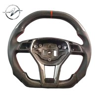 Volant de course de type D, léger, antidérapant, perforé, en fibre de carbone, à 3 branches, pour Benz E320 E350 E43 E63 E53 Classe C