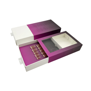 กล่องกระดาษเปล่าบรรจุเล็บปลอมแบบกดลวดลายสวยงามติดฉลากได้ตามต้องการ - Product Image 6