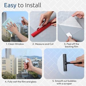 ORON DECO, película de privacidad para ventana de vidrio esmerilado, pegatina adhesiva estática extraíble decorativa, <span class=keywords><strong>vinilo</strong></span> autoadhesivo para decoración del hogar - Product Image 6