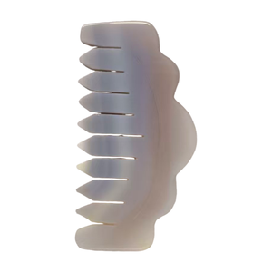 Peine de Masaje Profesional de Ágata Gris, Herramienta Gua <span class=keywords><strong>Sha</strong></span> para Relajación del Cuero Cabelludo y Terapia de Meridianos - Product Image 4