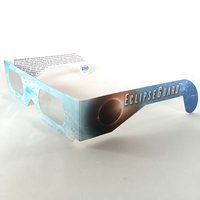 Verres d'éclipse solaire en papier de style neutre dans l'entrepôt américain Expédition rapide