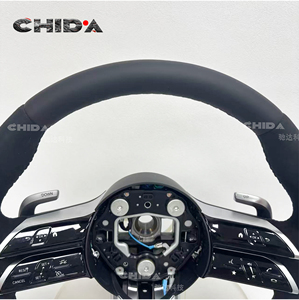 Volant en cuir et daim style libellule personnalisé, adapté aux <span class=keywords><strong>Mercedes</strong></span> Benz W205 W166 W177 W204 W217 W222 C63 E63 S63 G63 CLS - Product Image 2