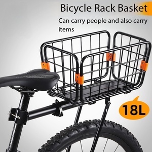 Portapacchi Posteriore per Bicicletta con Cestino Rimovibile in Lega di Alluminio, Capacità 18L, Carico 2kg-75KG, Regolabile e Pieghevole per Bici da Strada - Product Image 3