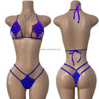 Vadulyer Source Factory 180 jours Prix le plus bas vêtements de danse de scène diamant Bikini femmes deux pièces ensemble
