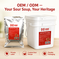 Base de soupe aigre rouge Kaili pour fondue de poisson, emballage en fût de 1 kg, durée de conservation de 12 mois, pour la restauration