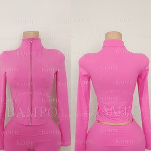 Ensemble Printemps 2025 Femme : Survêtement Deux Pièces Essentiel, Veste Bodycon Zippée à Trou <span class=keywords><strong>Pouce</strong></span> et Legging pour Femmes - Product Image 5