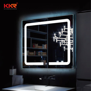 Advertencia táctil gran cuarto de baño de <span class=keywords><strong>luz</strong></span> Led longitud completa <span class=keywords><strong>espejo</strong></span> <span class=keywords><strong>con</strong></span> reloj - Product Image 1