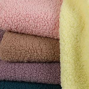 100% Polyester Fabric Knitted <strong>Teddy</strong> <strong>Bear</strong> Fur Fabric Sherpa Fleece Stretch Velvet Fabric - Product Image 6