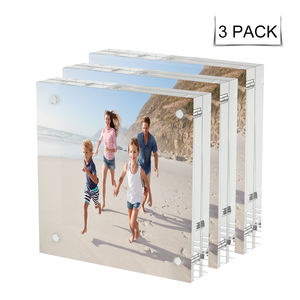 ตกแต่งโต๊ะ 4x6" ขาตั้งแนวตั้งกรอบรูปอะคริลิค <span class=keywords><strong>Photofunia</strong></span> กันน้ําใส - Product Image 3