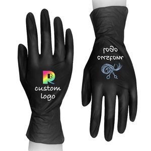 Guantes profesionales de mezcla de vinilo de nitrilo con impresión de logotipo personalizado, guantes de tatuaje sin polvo para maquillaje de salón de belleza - Product Image 1