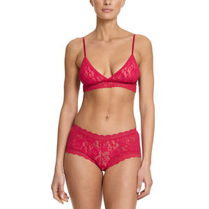 Pizzo elasticizzato personalizzato a copertura totale gamba bassa a vita media morbido in pizzo Boyshort - Product Image 4