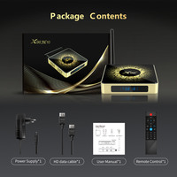 X96 X10 Carcasa Metálica Verdadero 8K Android 11 TV Box Amlogic S928X 5 Núcleos WiFi6 8GB RAM DDR4 64GB TV Box con Antena Externa