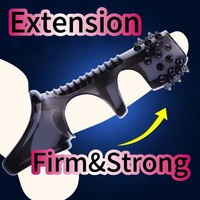 Anneau pénien en TPE écologique pour homme, extension de gaine, outil BDSM, godemiché pour stimulation du point G, jouets sexuels pour adultes