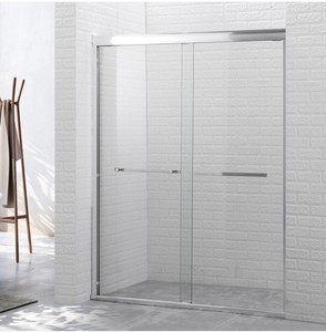 Porte <span class=keywords><strong>de</strong></span> <span class=keywords><strong>douche</strong></span> coulissante sans cadre chromée minimaliste et simple pour caravane, <span class=keywords><strong>paroi</strong></span> <span class=keywords><strong>de</strong></span> <span class=keywords><strong>douche</strong></span> amovible, cabine <span class=keywords><strong>de</strong></span> <span class=keywords><strong>douche</strong></span> en verre intelligent - Product Image 4