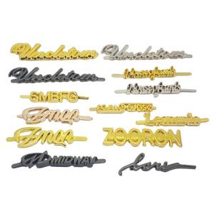 High Quality Eco-Friendly Custom Engraved Embossed Logo Garment Metal Name Plates Tag <strong>Label</strong> With Custom Shape For Handbags - Product Image 4