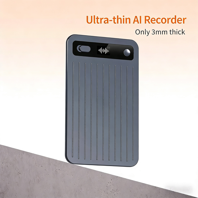 Ultra-thin 64GB AI Note-taking and Recording Device with Smart Digital Recorder and App-based Recording Magnet for Meetings