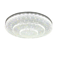 Plafonnier en cristal chromé contemporain de Zhongshan, de bonne qualité, grand plafonnier rond de luxe pour hall d'hôtel