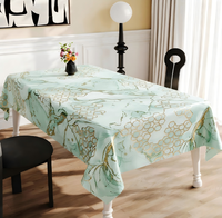 Nappe carrée en PU marbré Kintsugi à motifs imprimés Scéniques Or Blanc, taille personnalisée, couleur et motif au choix, imperméable, anti-taches, écologique