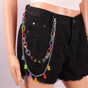 Chaîne de taille unisexe Yueli en résine couleur bonbon, style streetwear hip-hop, accessoire pour pantalon, usage quotidien - Product Image 5