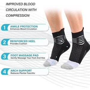 Premium Coolmax traspirante compressione caviglia calze di supporto per donna ammortizzate fascite plantare atletica sollievo 2/3/6 paia - Product Image 2