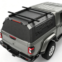 Coque de benne en alliage d'aluminium avec plateforme de toit, personnalisable, robuste, pour pick-up, couvre-benne rigide