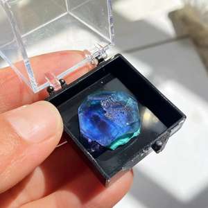 Grosir batu kristal fluorit kasar alami spesimen batu ungu biru fluorit bentuk bebas bentuk Hadiah Dekorasi Model cetak Laser - Product Image 2