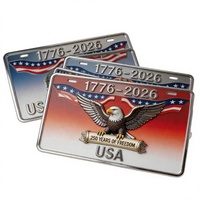 Plaque d'immatriculation en aluminium gaufré Aigle, édition 250e anniversaire Wanfeng USA, finition brillante, épaisseur 0,3-1 mm, vente en gros directe usine