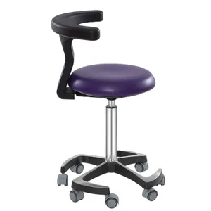 Ergonomic Adjustable Rolling Saddle Stool Chair with Back Support for Clinic Hospital Pharmacy Medical Beauty Lab Exam Office