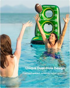 Juego de Fútbol Inflable, Objetivo de Fútbol Flotante para Piscina con 3 Pelotas, Juguete Deportivo para Fiestas en Interiores y Exteriores - Product Image 2