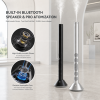Diffuseur de parfum commercial de type tour, machine d'aromathérapie aux huiles essentielles pour hôtels avec contrôle Bluetooth et haut-parleur