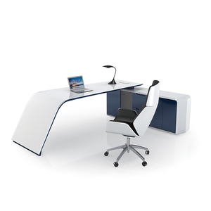 Nuevo diseño, muebles de oficina modernos, mesa de oficina curvada, escritorios ejecutivos, mesa CEO, gerente de pintura de oficina, escritorio blanco para Boss - Product Image 3