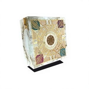 Boîte de rangement multifonction en bois massif poli, fabriquée à la main, série d'impression numérique Scodix, 18x10 pouces, 16 compartiments, Pâques, Halloween - Product Image 1