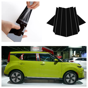 Thích hợp cho KIA Linh Hồn 2010 2019 2023 cửa sổ xe hơi trang trí bên khung cửa Bìa sáng màu đen cột vá phụ kiện bên ngoài - Product Image 3