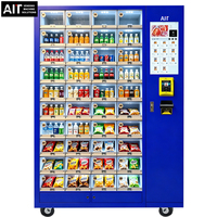 Distributeur automatique combiné 40 compartiments avec écran tactile 22 pouces, kiosque intelligent SDK pour boissons, snacks et produits de beauté