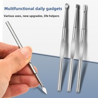 Pousse-cuticules double extrémité en acier inoxydable pour manucure, modèle 827, fabricant du Guangdong, emballage nu, stock disponible