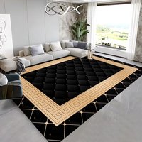 Salon grand tapis en cachemire matériau en microfibre chambre à coucher tapis de maison tapis lavable de luxe léger nordique