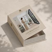 Boîte d'emballage décorative en forme de livre en carton rigide pour cadeaux