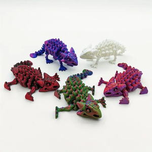 Statue de dinosaure mignonne imprimée en 3D avec articulations mobiles, objets de collection créatifs pour les fêtes, décorations pour la maison et le bureau - Product Image 1