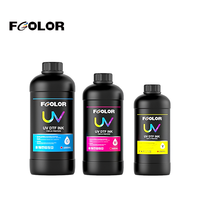 Encre UV DTF professionnelle neutre et dure FCOLOR, encre UV CMYK couleur holographique pour imprimante DTF, machine d'impression