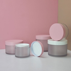 Hot Selling Empty Cosmetic Containers 2oz 4oz 8oz 10oz 16oz 250ml 500ml Thick Wall Hard Frosted Clear PET <b>Plastic</b> Cream <b>Jar</b> - Product Image 6