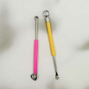 Curettes d'oreilles en acier inoxydable pas chères provenant des magasins à prix d'usine, curettes d'oreilles colorées, curettes d'oreilles unisexes, nettoyeurs d'oreilles. - Product Image 3