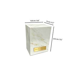 Urne <span class=keywords><strong>funéraire</strong></span> gravable plaquée or pour cendres d'adultes et service <span class=keywords><strong>funéraire</strong></span> solennel sur site <span class=keywords><strong>de</strong></span> cimetière sacré - Product Image 3