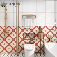 Carreaux de sol et de mur en céramique de porcelaine rouge de haute qualité, mats et émaillés, 200x200mm, pour salle de bain et cuisine