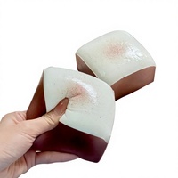 Jouet sensoriel anti-stress en mousse PU super épaisse, moelleuse et collante, en forme de pain grillé, à remontée lente, pour soulager l'anxiété et le TDAH, cadeau mignon